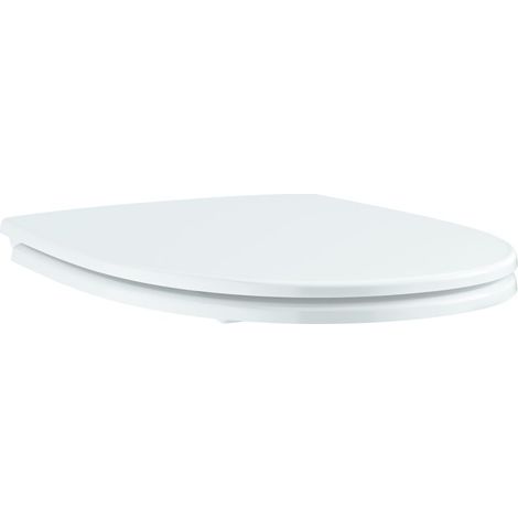 Grohe WC-Sitz Bau Keramik, mit Deckel, flaches Design, Duroplast, werkzeuglos abnehmbar, Alpinweiß, 112947SH00 (1/3)