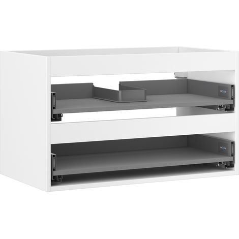 Mexen Box-A Korpus des Waschtischunterschranks 80 cm, 2 Schubladen, Weiß Matt - 91AX0-0800-470-2-01 (1/5)