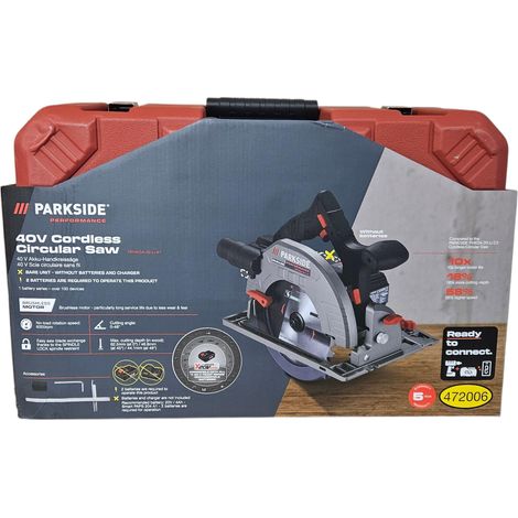 Scie circulaire sans fil 40 V sans batterie ni chargeur (1/5)