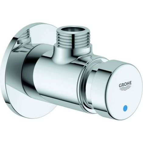 Grohe Euroeco CT Selbstschluss-Brauseventil, Aufputz-Montage, ohne Mischung, Markierung Blau/Rot, Chrom