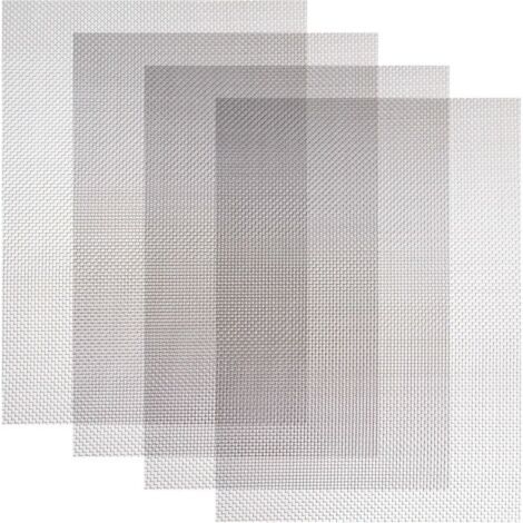 BUNTHAUS Lntyq – Grille métallique anti-rongeurs 300 x 210 mm – Acier inoxydable 304 – Maille 20 mailles – Lot de 4 pièces pour ventilation et filtration