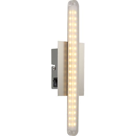 4 Watt LED Wand Lampe Leuchte Beleuchtung Metall Chrom Acryl Globo 68066-4