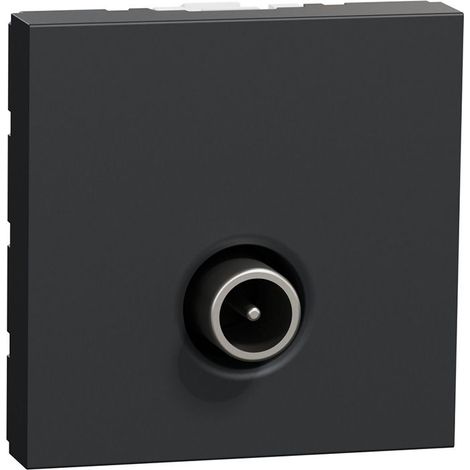 Unica - prise télévision - TV mâle - individuel - 2 mod - Anthracite - méca seul (NU346254) (1/3)