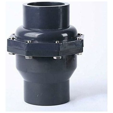 Clapet anti-retour 脿 bascule en PVC avec double raccord pour tuyau de pression m茅trique (DN20 桅25 mm) (1/4)
