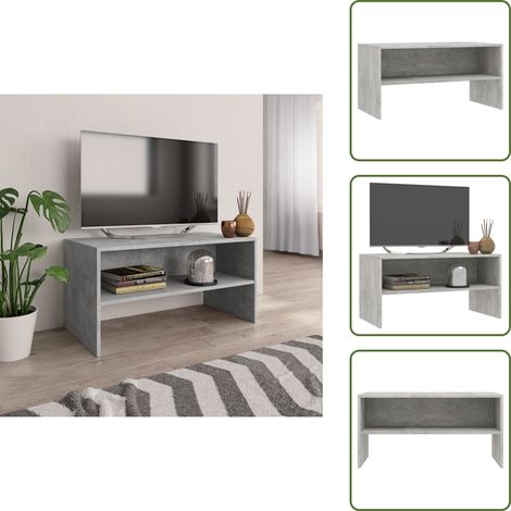 Mobile TV in legno multistrato - vidaXL Mobile Porta TV Grigio Cemento 80x40x40 cm in Legno Multistrato -