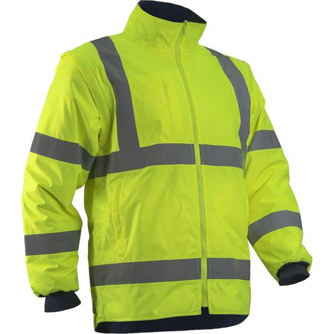 Veste de travail 2 en 1 haute visibilité KAZAN - Jaune Fluo S - 40/42 (1/2)