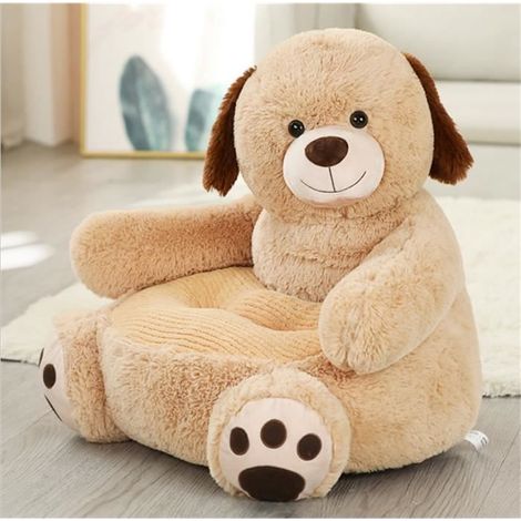 Fauteuil Siège pour Enfants - KALAVIKA - Chien - Velours - PP Cotton - Bébé - Beige (1/4)
