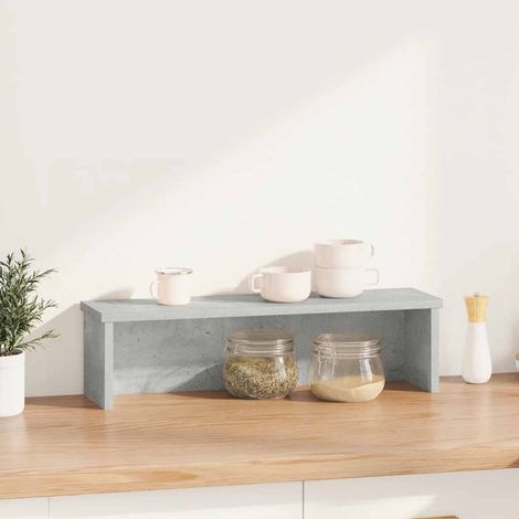 Étagère de cuisine empilable gris béton 50x15x16 cm (1/5)