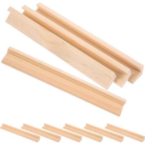 Lot de 10 supports de lettres anglaises en bois couleur bois de 19 cm, style Simplicity, pour décoration et loisirs créatifs. (1/5)