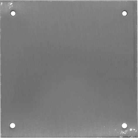 Placa ciega, modelo plp12, de acero inoxidable con acabado inox, 80 x 80 mm