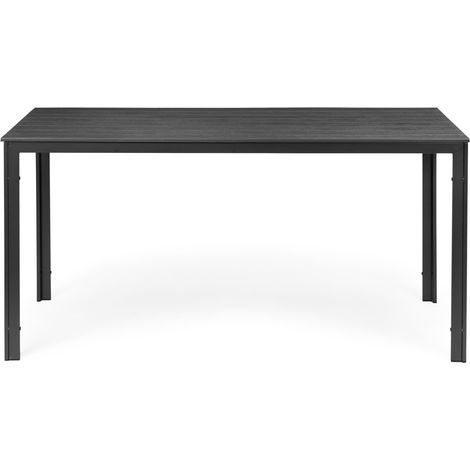 Mesa de jardín Polywood de 6 plazas con muebles de exterior, gris
