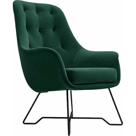Fauteuil Kingston 135, Velluto 10, 102x73x83cm, Tissu, Pieds: Métal, 0