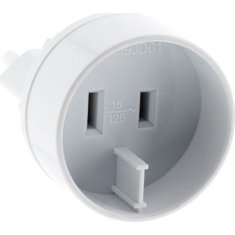 Adaptateur voyage UE/USA Blanc - Zenitech (1/5)