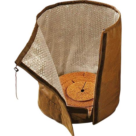 1 pièce (marron, 45 cm X 50 cm) sac isolant pour pot de fleur, protection des plantes d'hiver réutilisable, sac de protection contre le gel hivernal pour plantes en pot, arbres, arbustes (1/4)