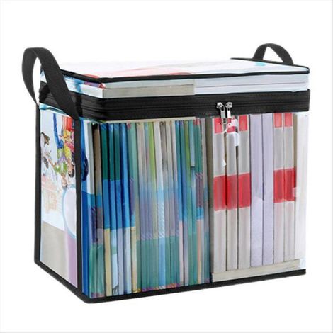 Sac De Rangement Transparent - PP - 38x24x32 Cm - Pour Livres Et Vêtements - 1 Pièce (1/5)