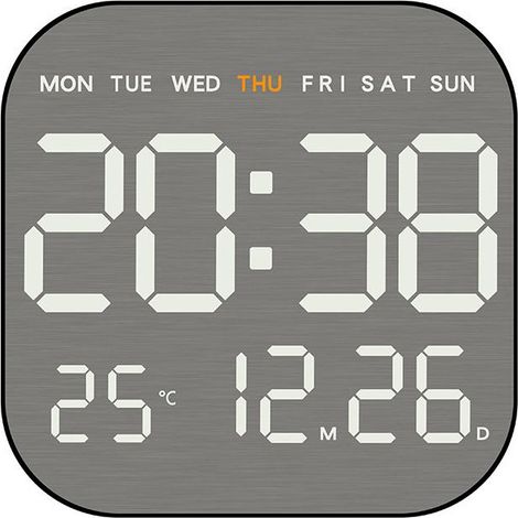 Simplicity Digitale Wanduhr, moderne LED-Tischuhr für Zimmer- und Wohnzimmerdekoration (Batterie nicht enthalten) (1/5)