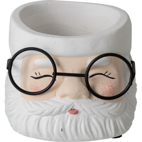 Portavasi Cemento Small Bianco/Ecru 9.5 cm Peraga Christmas