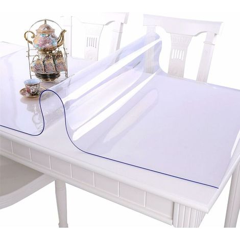 Nappe en PVC Transparent Film de Protection pour Meubles étanche Facile à Nettoyer d'épaisseur 1mm Taille 70 x 120 cm (1/5)