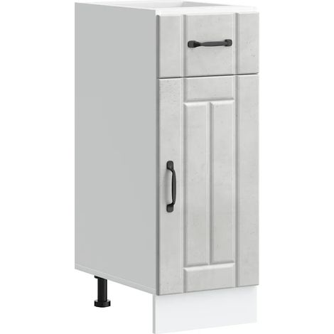 Mobile da cucina Lucca 30 x 46 x 81,5 cm pratico spazio contenitivo piedini regolabili legno composito grigio cemento 020050056