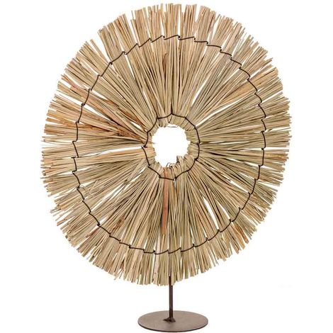 Figura decoración de fibra natural marrón 32x02x37 (1/5)