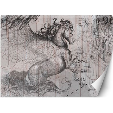Papier peint Cheval Pégase Abstrait 450x315 (1/5)