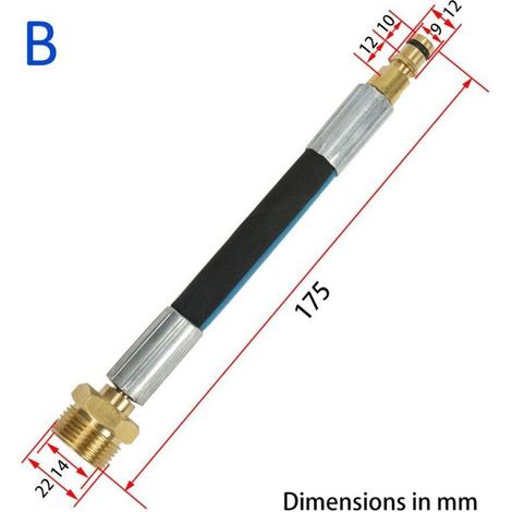 Beyamis Adaptateur M22 pour nettoyeur haute pression – laiton, compatible Kärcher type B, raccord rapide entrée d'eau (1/5)