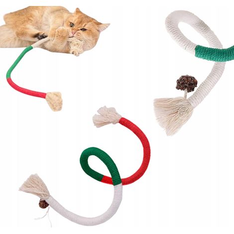 Seilspielzeug mit Katzenminze für Katzen – 70 cm – natürlich, handgefertigt