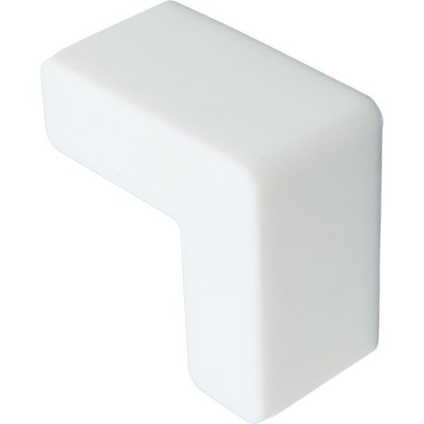 Lot de 20 protections d'angle en forme de L pour la sécurité des enfants et la protection des coins de meubles et de tables (blanc). (1/5)