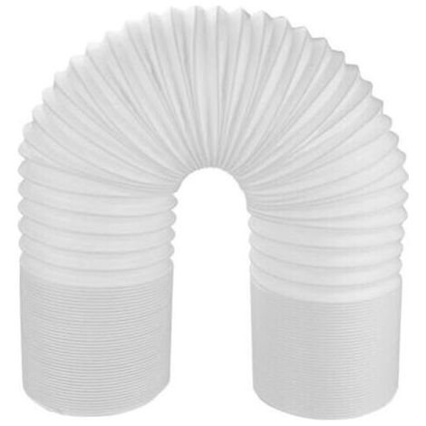 Tuyau d'évacuation pour climatiseur mobile - 130mm x 5m (PP renforcé, armature acier, extensible, rotation gauche) - Accessoire climatisation portable (1/4)