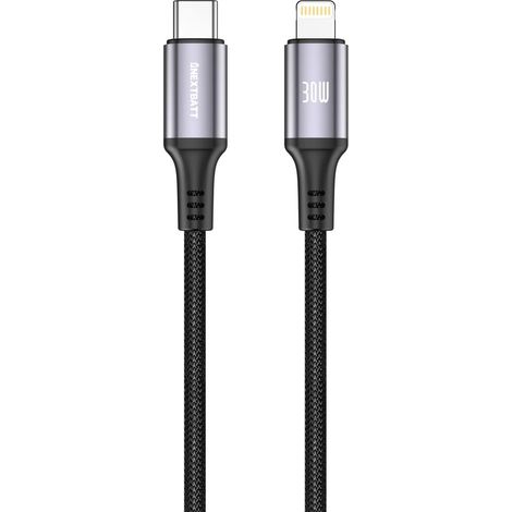 Nextbatt Usb C Auf Lightning Kabel 30 W 3 A 1 M Schwarz