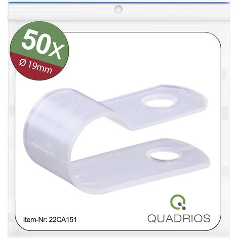 Quadrios 22CA151 Befestigungsschelle schraubbar 22CA151 Bündel-Ø-Bereich 19 mm (max) Natural 1 Set (1/3)