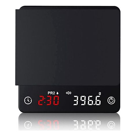 Mini balance de cuisine intelligente avec minuteur intégré, pesée numérique de précision pour café expresso, noire-AquaForge (1/5)