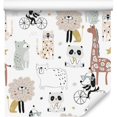 Papier peint animaux sauvages pour salon et chambre 50x1000 cm (1/5)