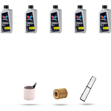 Kit tagliando 3 FILTRI e 5L OLIO compatibile con Bmw serie 3 (E90,E91,E92,E93) 316i 85kw dal 2006 (1/4)