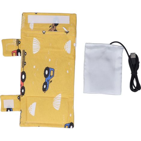 Chauffe-biberon portable USB, température constante, base stable, sac chauffant en coton pour lait maternel (1/5)