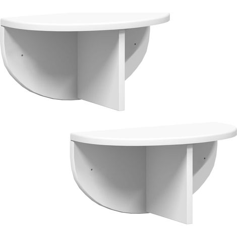 Maison Exclusive - Wandregal Wandmontiert 2 pcs Weiß 38 x 19 x 19 (1/5)