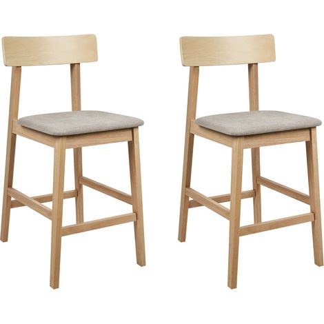 Set mit 2 Barstühlen ISANTI Holz Taupe