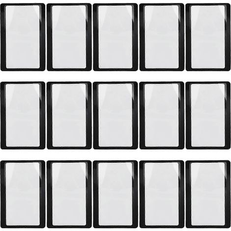 Lot de 15 loupes légères et portables au format carte de visite, idéales pour le maquillage et la lecture de petits caractères. (1/4)