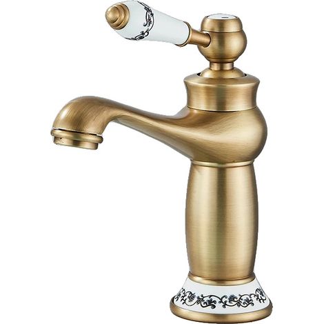 Robinet de lavabo, à poignée unique, monté sur le plan de travail, antique A (1/2)