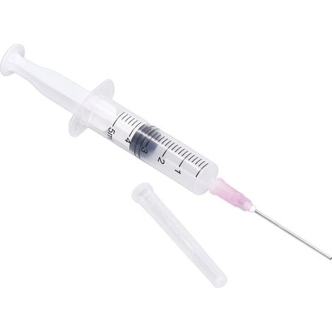 Seringue de remplissage en plastique PP 5ml - Recharge et mesure de liquides de laboratoire (1/5)