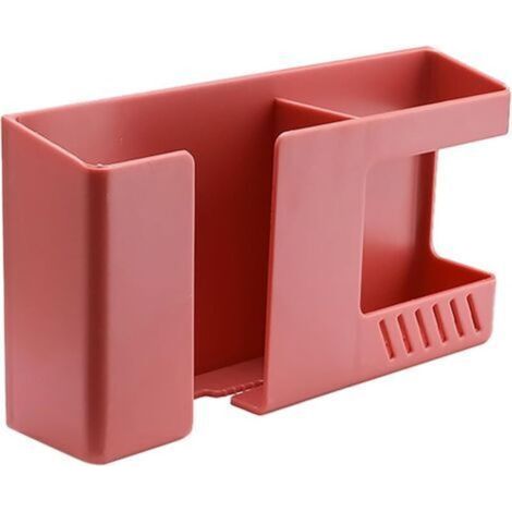 Supporto adesivo potente per telefono - adatto per camere da letto, bagni e cucine - 1 pezzo, rosso (1/4)