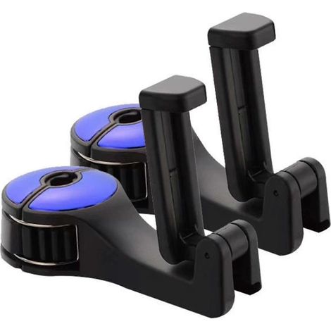 Porte-sacs et porte-téléphones multifonctionnel pour voiture, design 2 en 1, idéal pour faire les courses, bleu, lot de 2 (1/5)