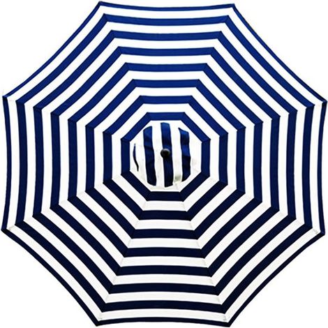 Telo di ricambio per ombrellone con 8 stecche, resistente ai raggi UV (solo la parte superiore). Adatto alla maggior parte degli ombrelloni da giardino, patio e spiaggia. (1/5)