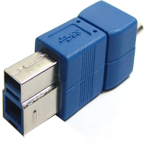 BeMatik - Adaptateur USB 3.0 vers USB 2.0 (Micro USB Un Mâle à Mâle B) (1/2)