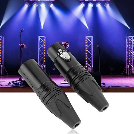 5 Paires de Connecteurs XLR 3 Broches Audio Professionnels Noir (1/5)