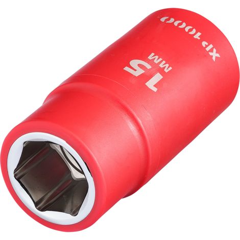 Draper 17762 XP1000 VDE Socket, 1/2"" Sq. Dr., 15mm (1/2)