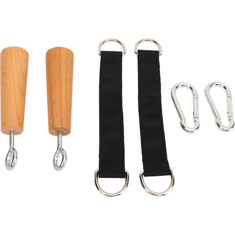 Poignées de traction en bois pour musculation des doigts, accessoires de fitness pour la maison et le haut du corps. (1/5)