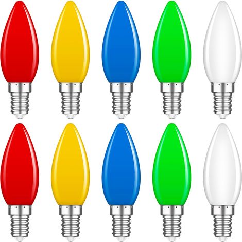 Lot de 10 ampoules LED décoratives, 1W, E14, thème Noël, pour la maison, les cafés, les bars et les environnements intérieurs.-AquaForge (1/5)