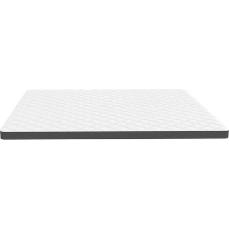 Materasso in schiuma H3 140 x 200 x 7 cm OEKO-TEX bianco e grigio (1/5)