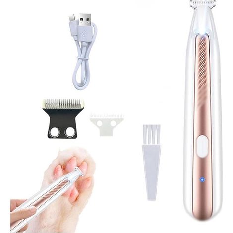 Tondeuse - Tondeuse pour chien - Tondeuse pour pattes de chien - Tondeuse pour chien à pelage épais - Tondeuse pour pattes de chien - Tondeuse pour chat - Tondeuse pour chien - Avec lampe et laser - R (1/5)